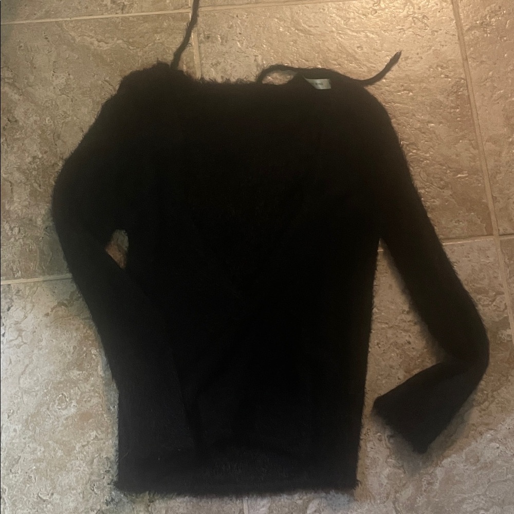 Annie Bing Elegant Black Women's Sweater Open Back